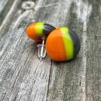 Image 1 of Orange, Green, and Gray Studs