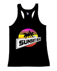 Racer Back Woman's Tank Top - Sunset BLVD Logo