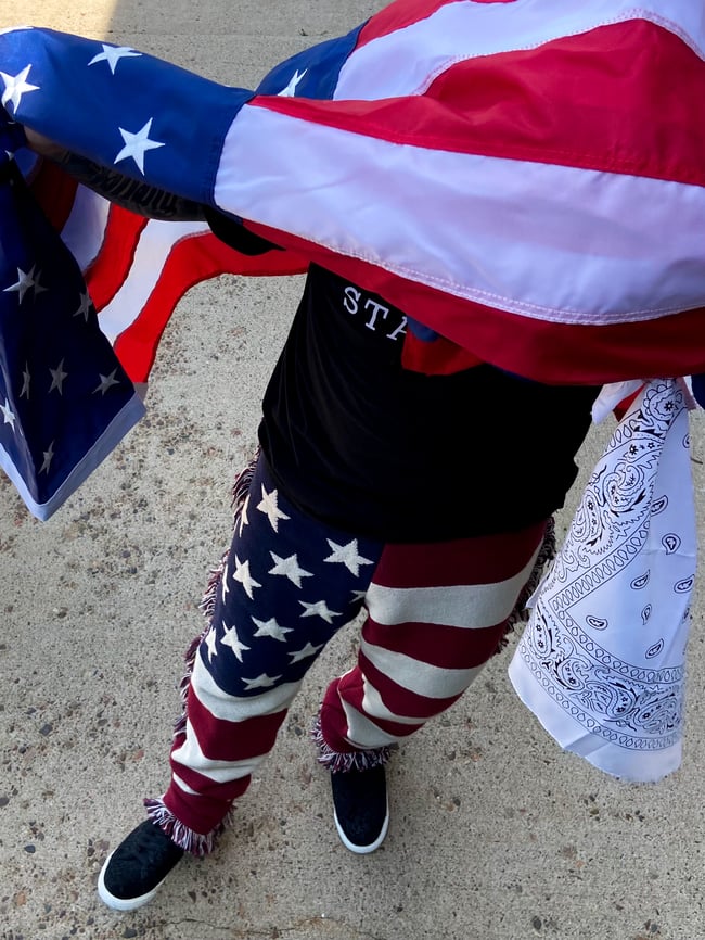American Flag Blanket Pants 