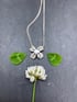 Silver Four Leaf Clover Necklace Image 4