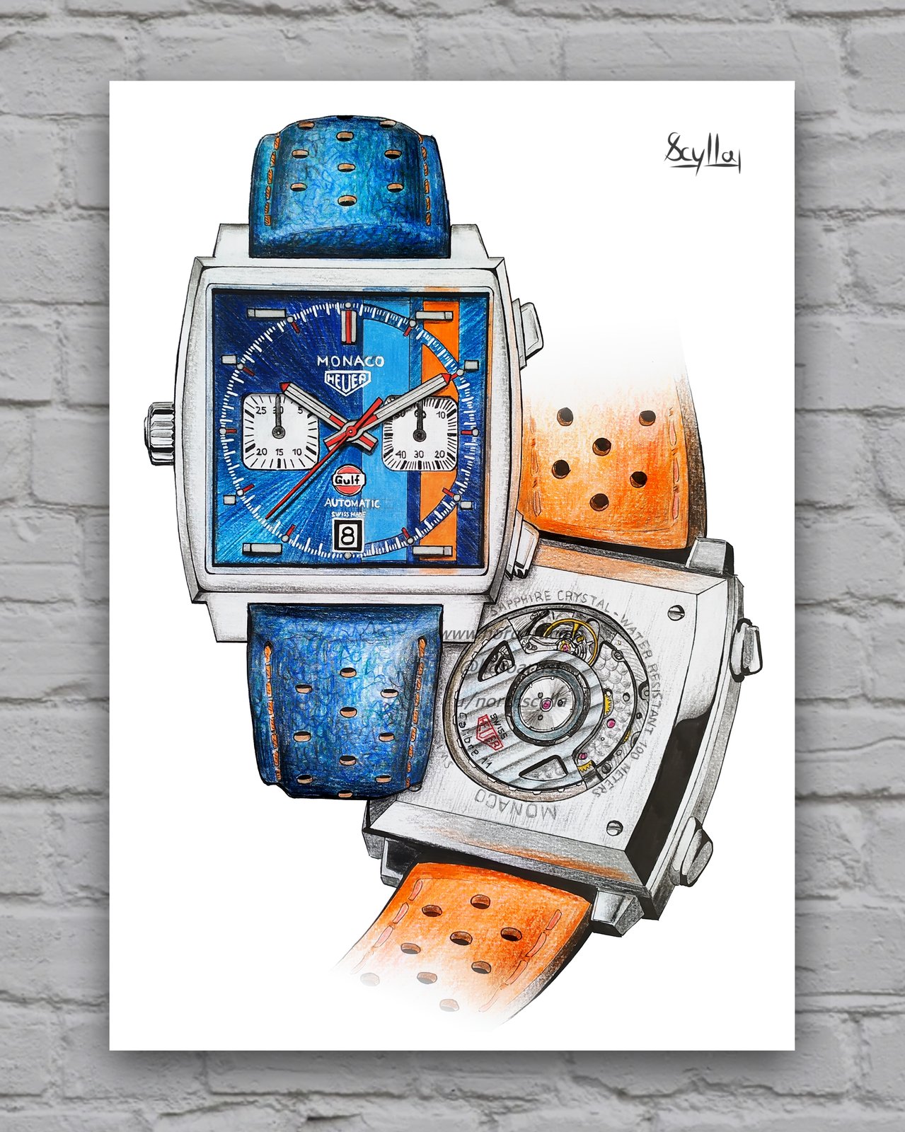 Heuer Monaco Calibre 11 Gulf Print HoroArt