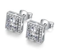 Image 1 of Square Studded Earrings 