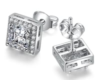 Image 2 of Square Studded Earrings 