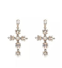 Image 2 of Cross Drop Earrings 