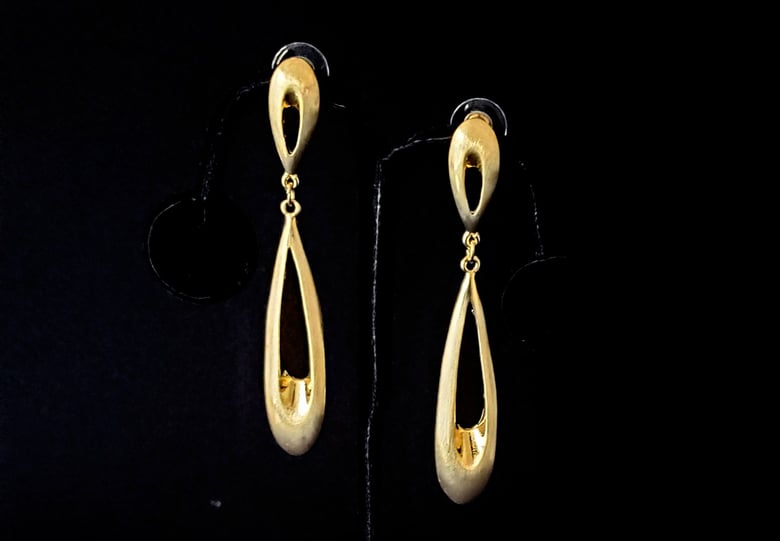 Image of Gold Slim Pierced Earrings 