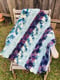 Image of Chunky Crocheted Blanket 'Purple Rain'