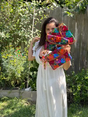 Image of Mexican Puebla Large Purse Handmade
