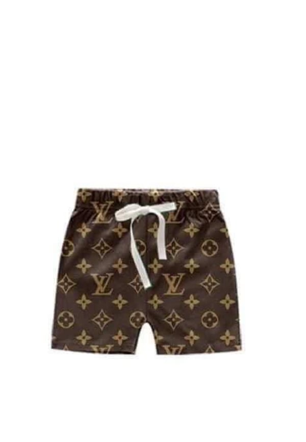 Image of Brown LV  Swim Shorts 