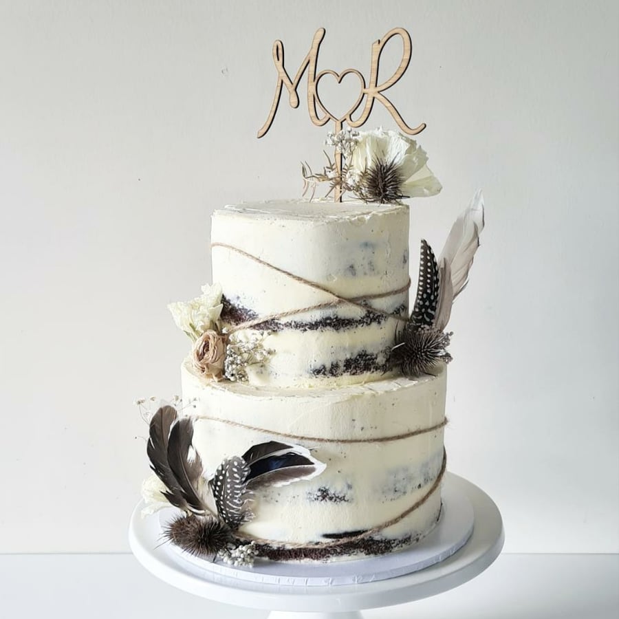 Image of Initials Cake Topper