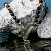 Image 1 of 'Gentoo Penguin - Port Lockroy' Silver Necklace