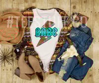 Image 1 of Cowhide Bolt with Turquoise 