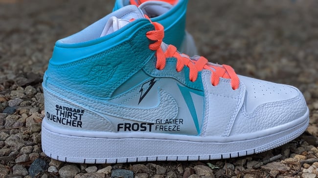 Custom Nike Jordan 1 Retro High Gatorade Frost Glacier Freeze