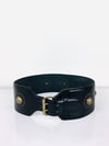 1980s Azzadine Alaia Black Leather Studded Corset Belt