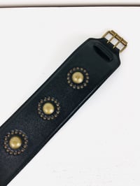 Image 3 of 1980s Azzadine Alaia Black Leather Studded Corset Belt