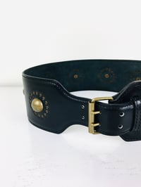 Image 4 of 1980s Azzadine Alaia Black Leather Studded Corset Belt