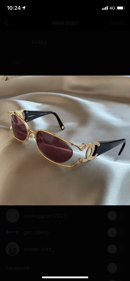 Image 3 of Chanel Gold Metal Frame Sunglasses 