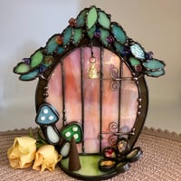 Image 2 of Fairy Glow Stained Glass Candle Holder 