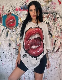 Image 3 of “MOUTHFUL” HAND PAINTED T-SHIRT 3XL