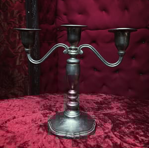 Image of Vintage 8”  Silver Candelabra 