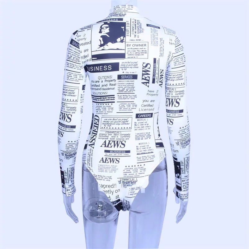 Image of Extra! Read All About It Unitard 