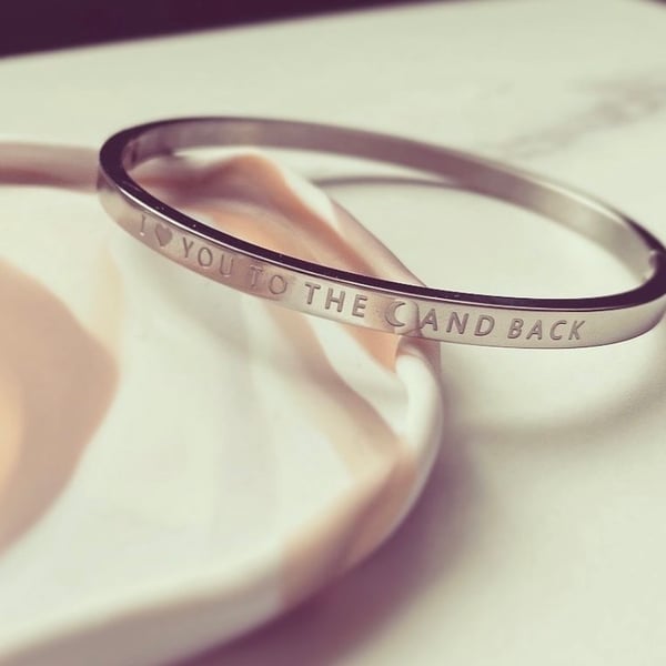 Image of I love you to the moon and back bangle