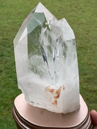 Image 4 of Clear Quartz Twin Points On Display Stand #1848