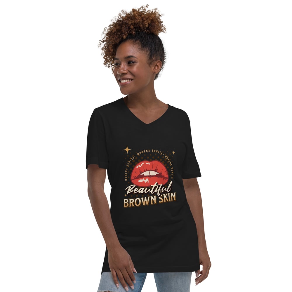 Image of Beautiful Brown Skin V-Neck T-Shirt