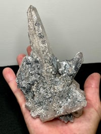 Image 1 of Inner Mongolian Quartz Cluster With Stibnite #2491