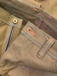 Image 5 of 37x32 12oz double front brown canvas no.233A