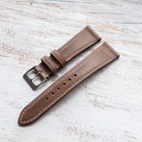 Image 4 of Box Stitched Antique Brown Strap