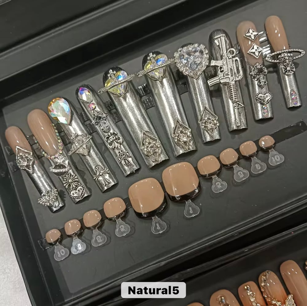 Image of pick from option 1-19 press on nails with toe nail set