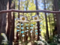 Image 1 of Aquamarine Cloud Earrings 