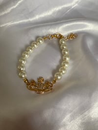 Image 2 of Gold orb pearl bracelet