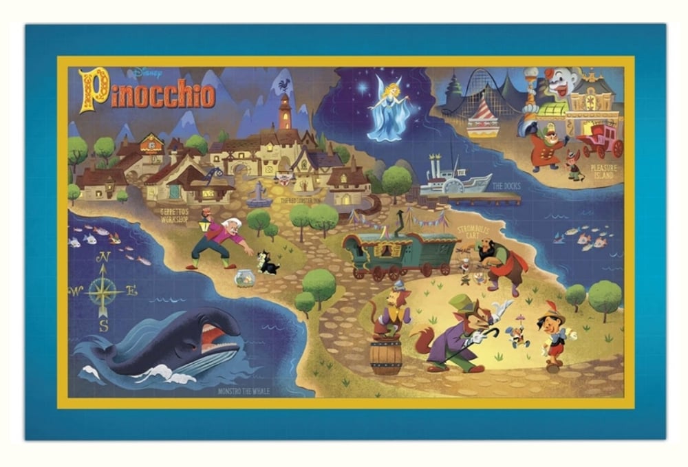 Image of Pinocchio disney map wdi pin set le 400