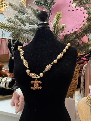 Image of Reworked Chanel Necklace on Vintage Pearl Chain