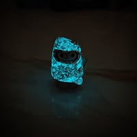 Image 7 of Glow in dark mummy gray cat ceramic figurine