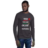 Image 2 of Kiss the Chef or Eat Nothing Long Sleeve Fitted Crew