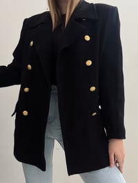Image 4 of Vintage wool black jacket // L