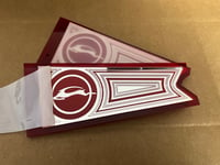 RED/CHROME FLAGS (PAIR) “IMPALA DEER”
