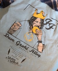 Image 2 of Upcycled “Dave Grohl Alley/Modern Methods” t-shirt flannel