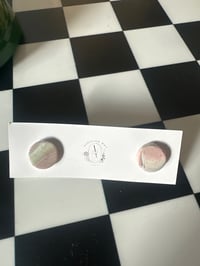 Image 1 of MULTI MARBLE STUDS | POLYMER CLAY EARRINGS
