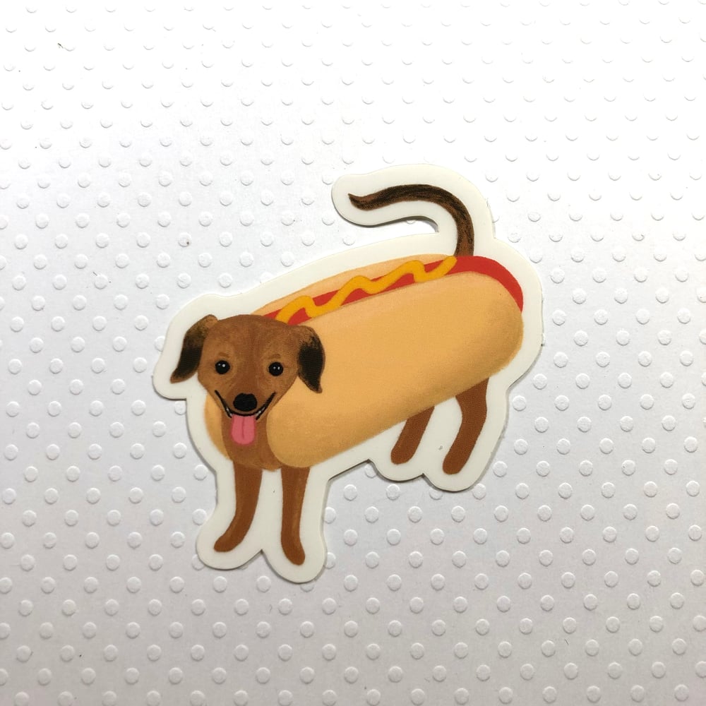 Image of hot dog winston sticker