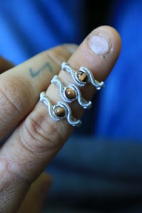 Image 2 of Sterling Silver Tigers Eye Rings (3 available)