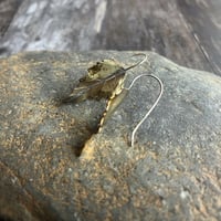 Image 4 of Birch Leaf Hook Earrings