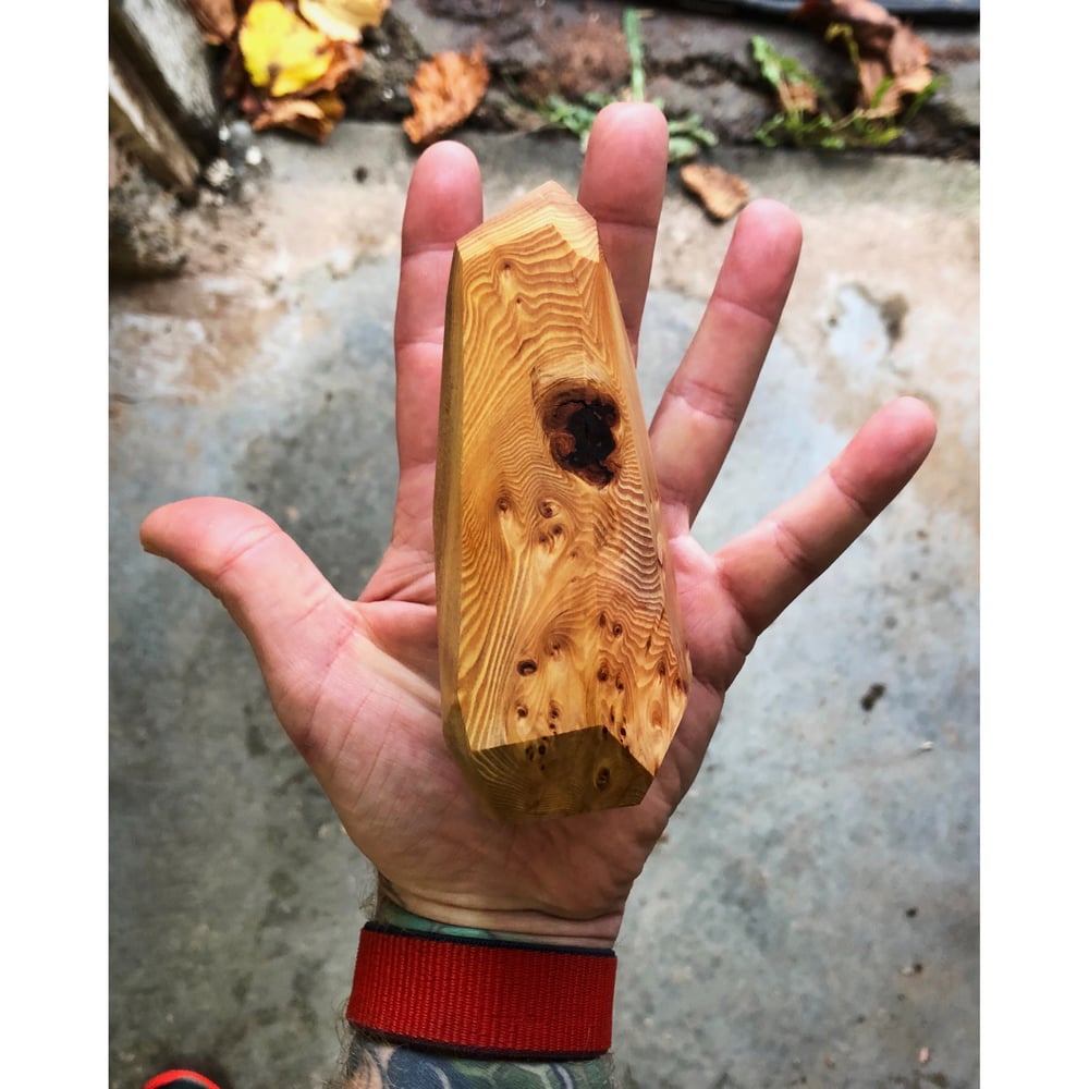 Image of Birdseye Hemlock Burl w/ live edge Mini-lith 