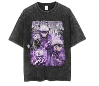 Vintage washed anime t-shirt cotton
