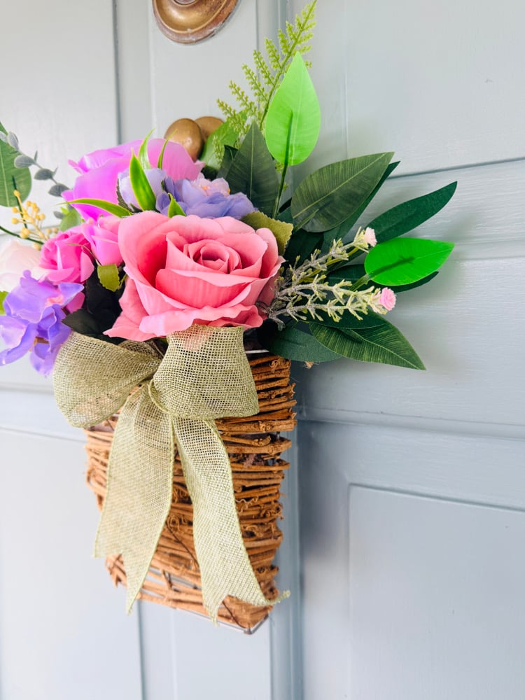 Image of Floral Wall Basket 