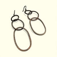 Urban Decay three Hammered Oval drop Earrings 