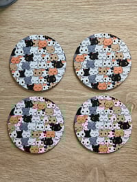 Image 3 of Kitty Coasters - 4 Pack