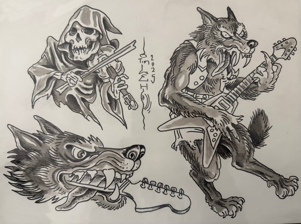 Image of Tim Lehi “Reapers & Wolves #158” Original Art